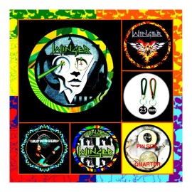 WINGER ROCK BAND TWO FANCY KEYCHAINS TWO PINS