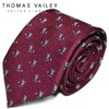 Thomas Bailey Silk Tie - Shiba Inu Wine 8cm