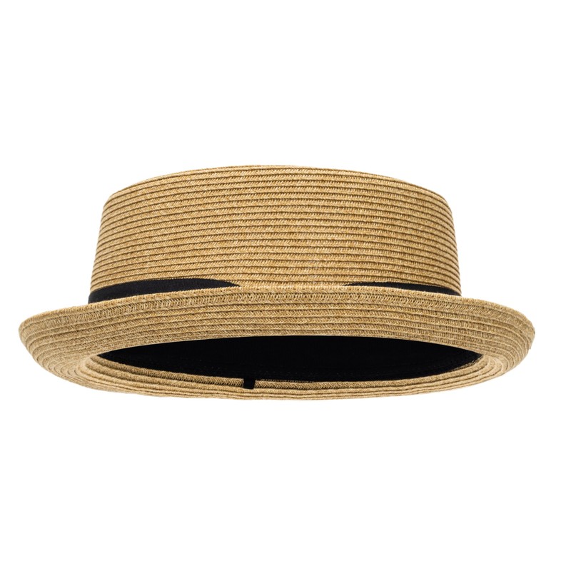 Classic Pork Pie Straw Sun Hat for Women and Men,