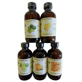 OliveNation Set of 5 Citrus Extracts - Set of 5 x 4 ounces bottles - lemon, lime, key lime, orange, tangerine - baking-extracts-and-flavorings