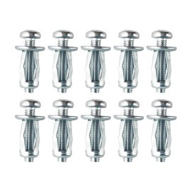 Pack of 10 M6 x 25 Cavity Metal Anchors, Robust Cavity Wall Anchors, Cavity Dowels, Metal for Home Decoration and Fixings to Cavity and Plasterboard Walls