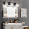 Aipsun Crystal Vanity Light Bathroom Lighting Fixtures 3 Light Modern