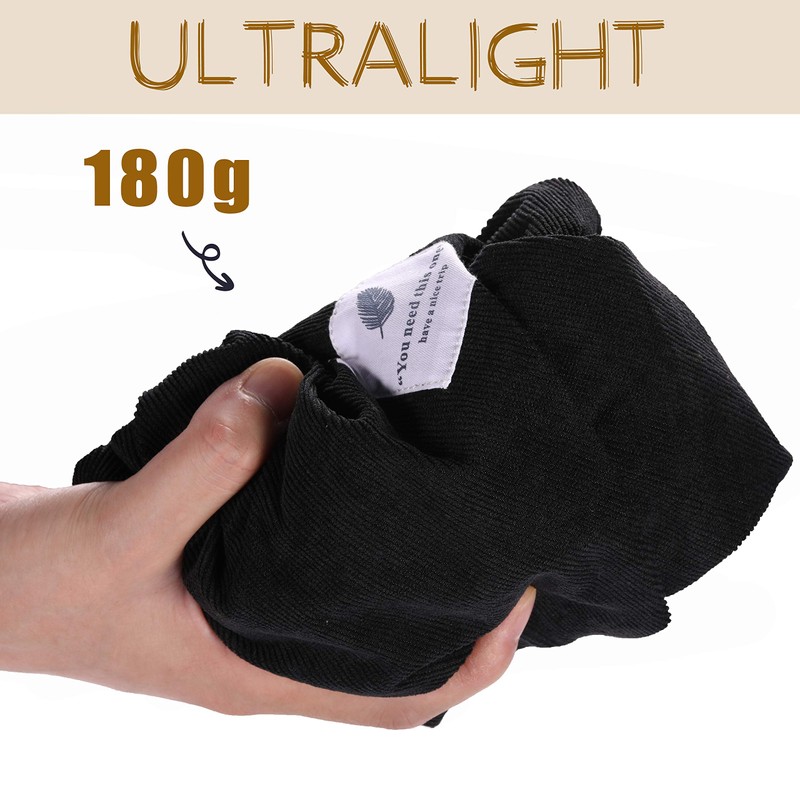 VOKUVIKU Women’s Large, Ultralight Corduroy Shoulder Bag., black,