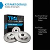 TRQ Front Brake Rotors Set Vented Compatible with 2009-2014 Nissan