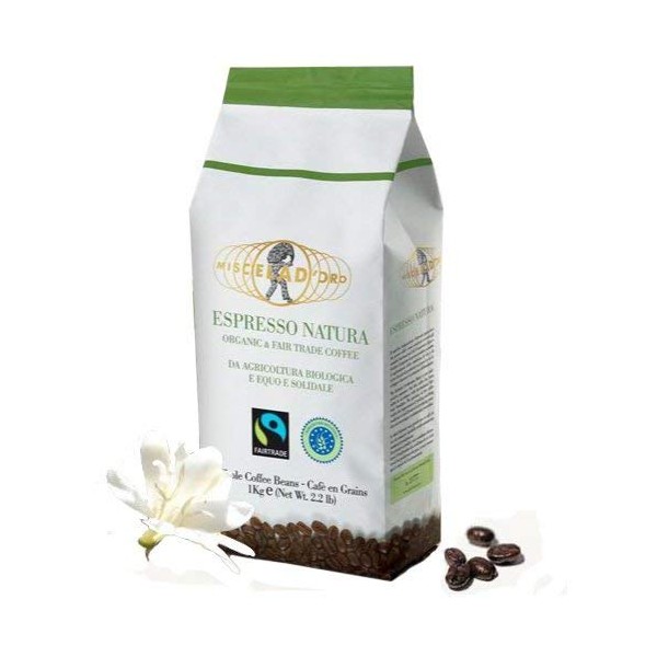 Organic Fairtrade Miscela D'oro Natura Organic Espresso Beans [2.2 Lb]