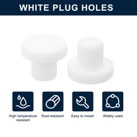 QUARKZMAN Pack of 16 White Rubber Plugs, 9 mm Plug Holes for 8.5-8.8 mm/0.33-0.35 Inch Hole
