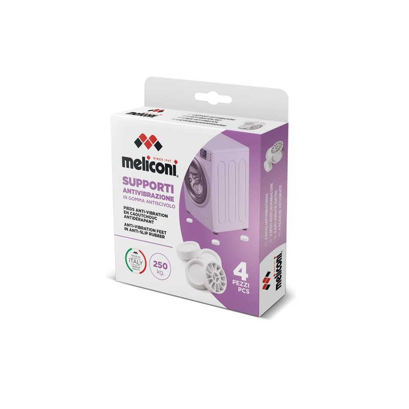 Meliconi Set of 4 Rubber Anti-Vibration Washing Machine and Dryer