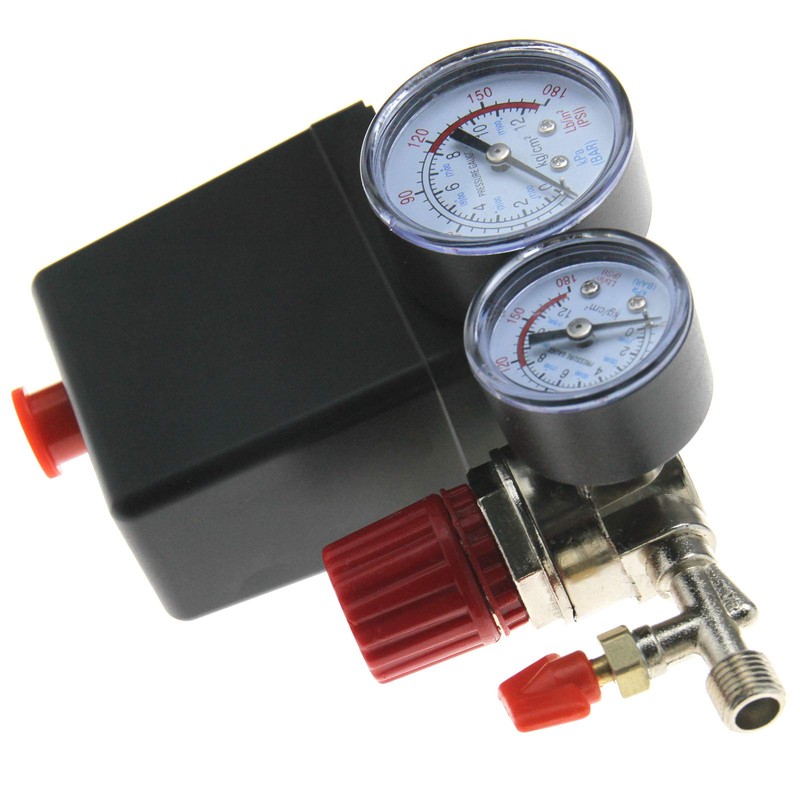 YINETTECH Air Compressor Pressure Valve Switch Control Relief Regulator Gauges