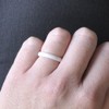Les Poulettes Jewels - White Ceramic 3mm Ring - taille