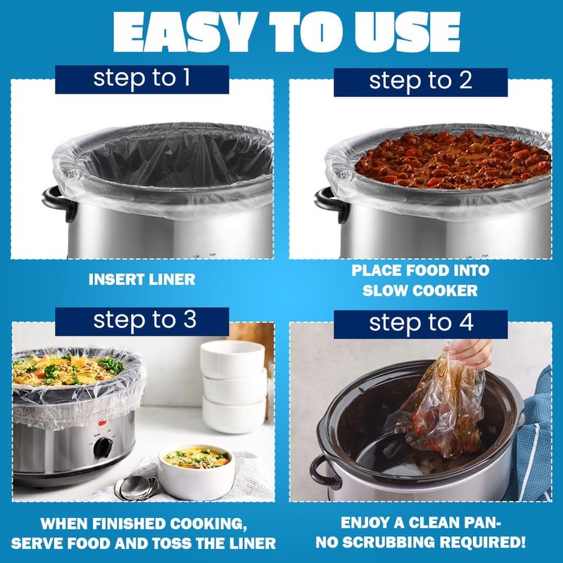 Zopper 2 x 5 Slow Cooker Liners Cooking Bags For