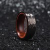 King Will 8mm Black Tungsten Carbide Ring Inner Hole Inlaid