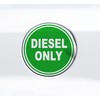 Round Diesel Only Decal, Heavy Duty Pick Up, Green Diesel