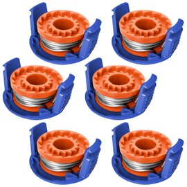 ELLECILA 6 Pack Strimmer Spool for Macallister, Trimmer Replacement Spool Line with Spool Cover, Strimmer Wire, Grass Trimmer Spool, Replacement Strimmer Line for Macallister Mac Allister MGTP18Li