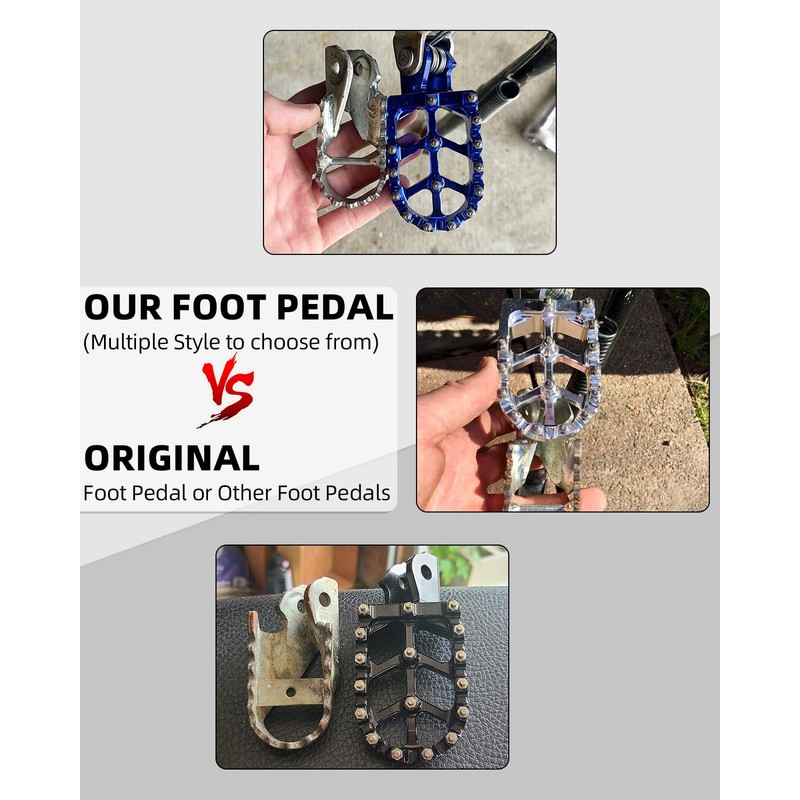 JFG RACING Dirt Bike Pegs,Motorcycle Foot Pegs MX Foot Pedals