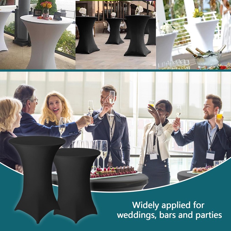 Granbest Cocktail Table Covers, Built-in Spandex, Square Corners, Standing Table