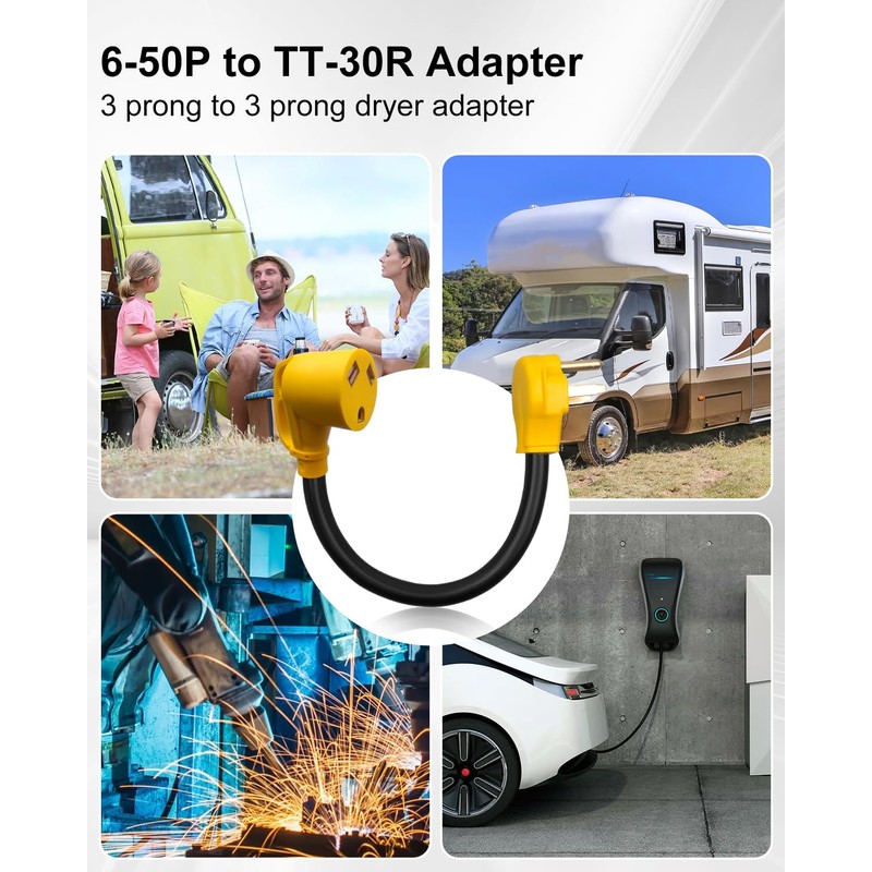 TIKSCIENCE 4 Prong to 3 Prong Dryer Adapter 14-50P to