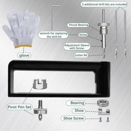 Adjustable Sheet Metal Hole Cutter w/ 2 Drill Bits, 2 to 12" Sheet Metal Hole Saw Circle Cutter for Duct/HVAC/Ductwork/Roofing/24ga Steel and 26ga Stainless
