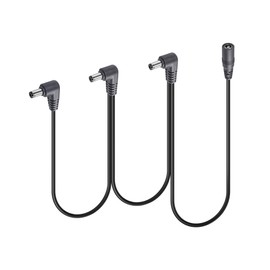 GINTOOYUN 1 to 3 Ways Daisy Chain Cable Guitar Pedal Power Supply Splitter Cable DC 5.5mm x 2.1mm Female to 3 Male Cable for 9V 3A DC Adapter Plug, Guitar Power Adapter（1 to 3）