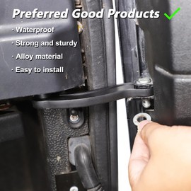 PIUGILH Car Exterior Door Handle Hinge Suitable for LR Defender 2014-2018, Black Carbon Steel Front Door Hinge, for Outdoor Door Handle Hinges, Car Trim Accessories