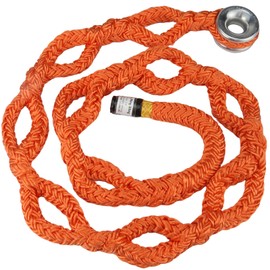 Feiyagoo Rigging Ring Rope Sling 40202 for Tree,5/8''x6.7' Arborist Block Sling with #2 Smooth Aluminum Rigging Ring, 10 Pockets Adjustable Riging Sling, 13600 lbs MBS