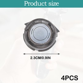 Huybaa 4 Stück SH30 SH50 Ersatzköpfe für Elektrorasierer, Ersatzkopf Rasier Ersatzköpfe Kompatibel mit Elektrorasierer Serie 1000, 2000, 3000, 5000, Doppelklingen Rotationssystem für mehr Effizienz