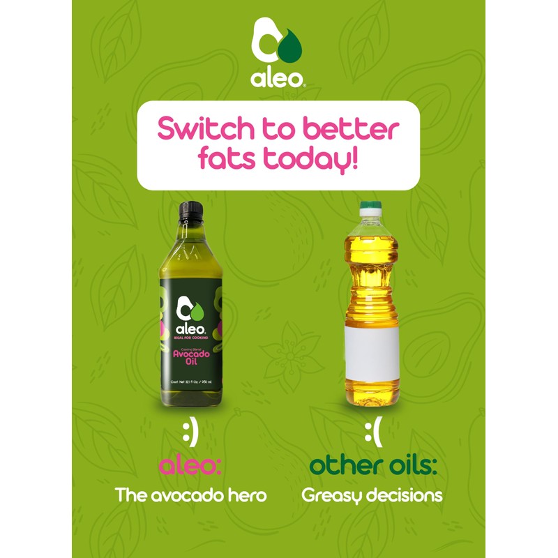 ALEO, Cooking blend avocado oil, Keto, Perfect for frying, grilling,