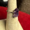 Natures Creations Stackable Amethyst crystal point sterling silver ring size
