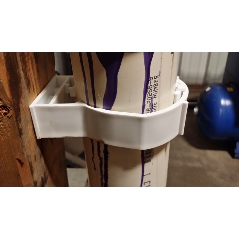 SnapnStrut 101-115HSPP White 10pack White Surface Mount Polypropylene Pipe Hanger,