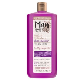 Maui Moisture Heal & Hydrate + Shea Butter Shampoo for Dry, Damaged Curls Helps Revive Curly & Coily Hair with Coconut Oil & Macadamia Oil, Vegan & Sulfate-Free Surfactants, 25.4 fl. oz
