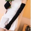 1 Pair Long Fingerless Gloves Winter Knit Elbow Length Warmer