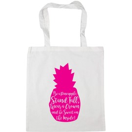 Hippowarehouse Be A Pineapple: Stand Tall, Wear a Crown and Be Sweet On The Inside Tote Shopping Gym Beach Bag 42cm x38cm, 10 litres
