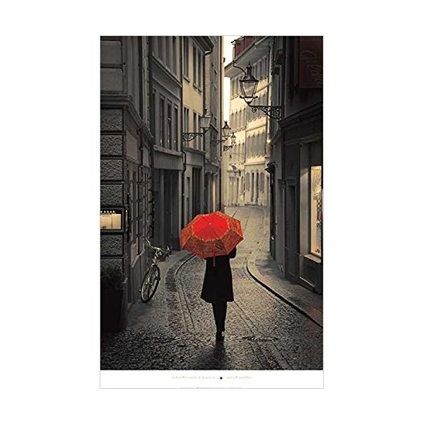 Red Rain Poster by Stefano Corso (24.00 x 38.00)