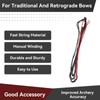 Agatige Recurve Bow String, 12 Strands Traditional Bow String Replacement,