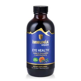 Immunia Vision. Lutein, Wild Blueberry, and Elderberry Concentrate. Eye Health Antioxidant Supplement. Concentrated Formula. Delicious Taste. 5 ml/Day. (3-Pack)