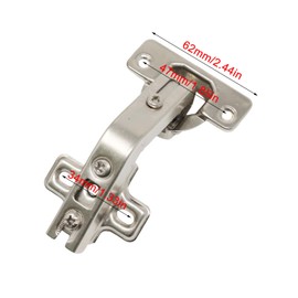 yueton 2 Pack 135 Degree Cabinet Hinges Face Frame Plate Full Overlay Concealed for Cupboard Folded, Folden Door, Corner Kitchen Cabinet