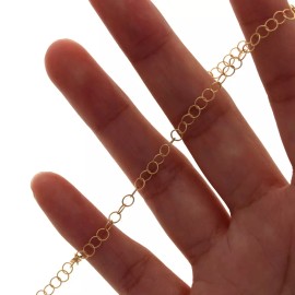 Unbranded 14kt Gold Filled, Gold Braided Round Link Chain, 1 Ft, Chain by the foot,  GF678