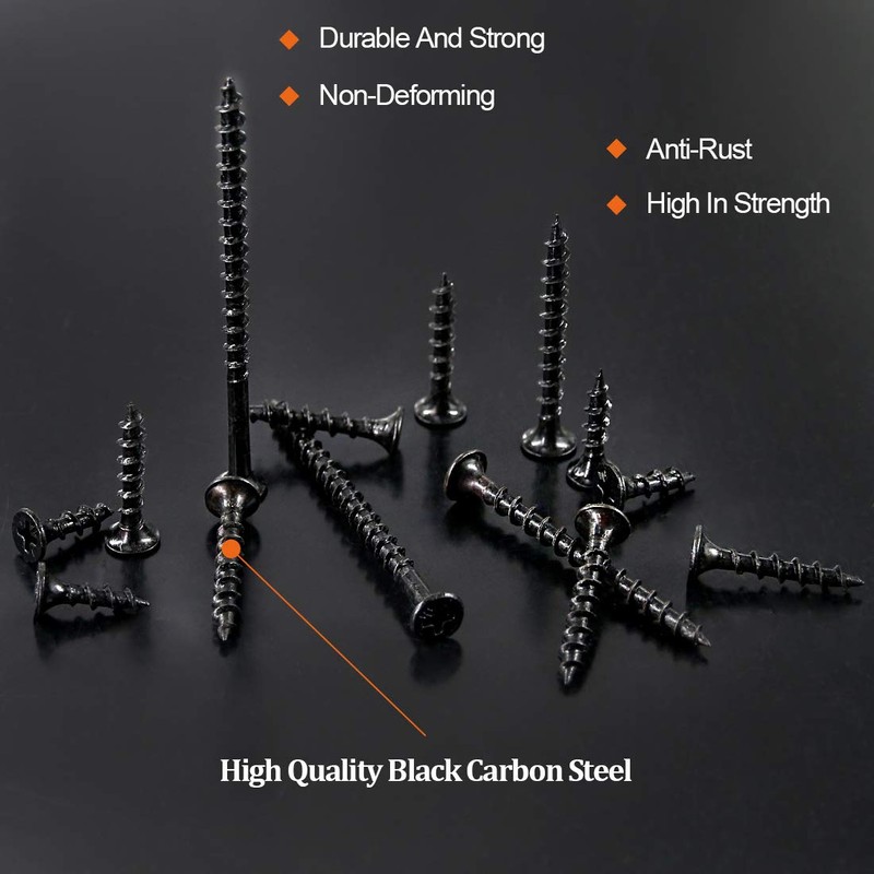 Rustark 390-Pcs #7 Coarse Thread Drywall Screw with Phillips Drive
