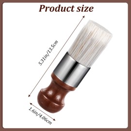 Matwsec Salve Brush for Furniture, Leather & Wood Care Cleaning Brush with Comfortable Handle & Soft Bristles Wax Brushing Tool for Home Car Interiors (Brown)