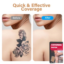 Tattoo Cover Up Patch, 6Pcs Effectively Cover Tattoos, Scars & Birthmarks, Waterproof and Sweatproof, Look Natural with Safe Materials, Suitable for Important Occasions