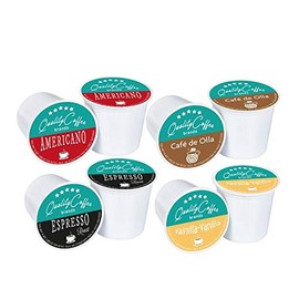 QCB | Bolsa de 36 Cápsulas de Café Compatibles con cafeteras K (9 americano, 9 vainilla, 9 café de olla, 9 espresso roast)