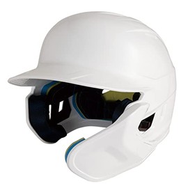 Rawlings MA01S-JPNHB Baseball Helmet for Hard Mach Adjustment Chin Guard (Glossy) White Size One Size Fits All Right Hitter