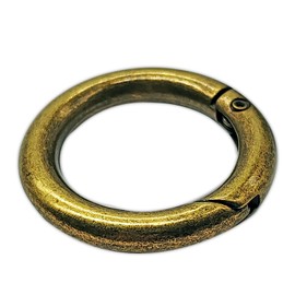 Bluemoona 5 Pcs- 1" 25mm Gate O Ring Round Carabiner Snap Clip Trigger Spring Keyring Buckle (Bronze)