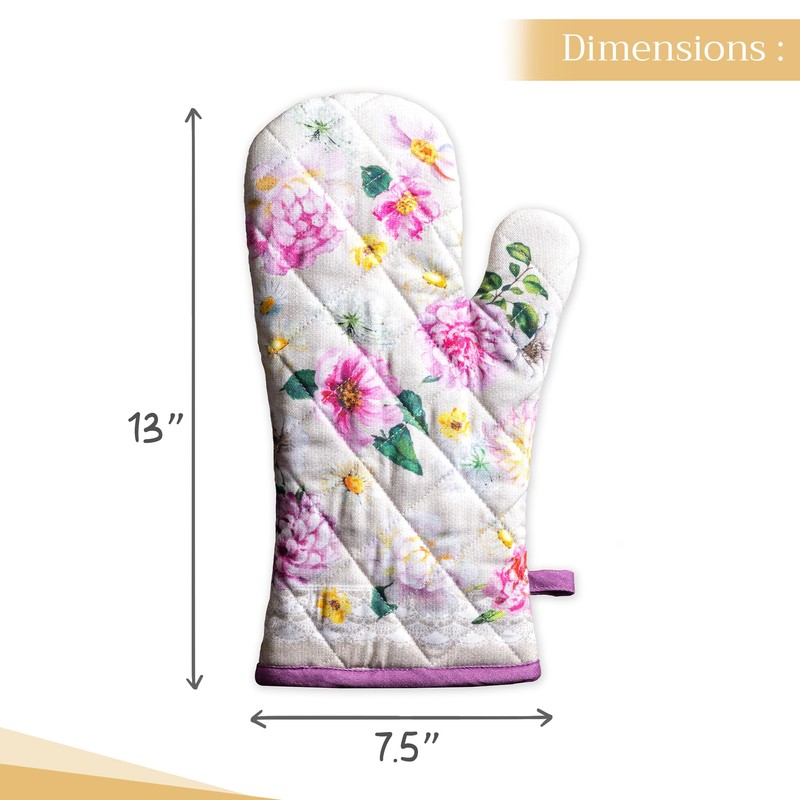 Maison d' Hermine Oven Gloves 100% Cotton Oven Mitt 7"