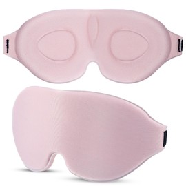 3D Sleep Eye Mask for Sleeping, Ymapinc Blackout Memory Foam Sleeping Mask for Women with Adjustable Strap,Eye Covers Eyemasksfor Lash Extensions,Travel, Insomnia,(Pink, 9.25x3.74inch)