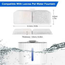 MyfatBOSS Cat Water Fountain Filters, 12 Pack Pet Filter Replacement Charcoal Filters Compatible with Cat Water Dispenser