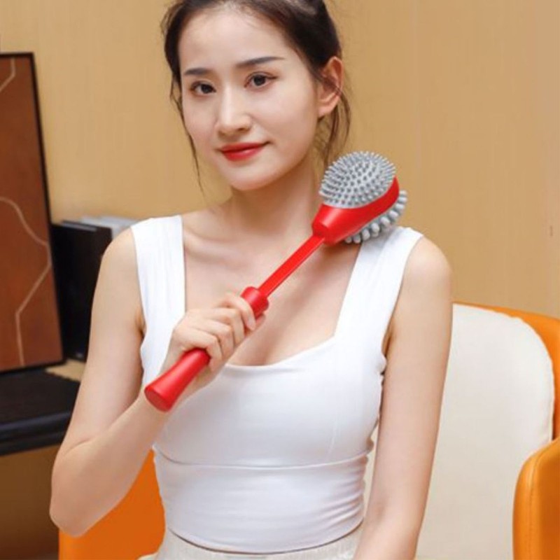 Massage Hammer 2 Soft Heads Retractable Flexible Handle Large Area