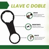 GROWMANIA Double Sided Canister Wrench DIN 51 and DIN 61