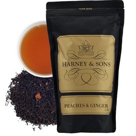 Harney & Sons Fine Teas Peaches and Ginger Black Tea Loose Tea, 1 pound bag