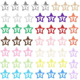 50Pcs Hair Clips for Girls, Colorful Non-Slip Dopamine Star Hair Clips, Metal Star Hair Accessories, Suitable for Girls, Party Hair Accessories, Cute and Durable Design, Suitable for Daily and Party