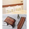 Mesoar Elegant 3D Dark Brown Wallpaper Border Wall Peel Stick